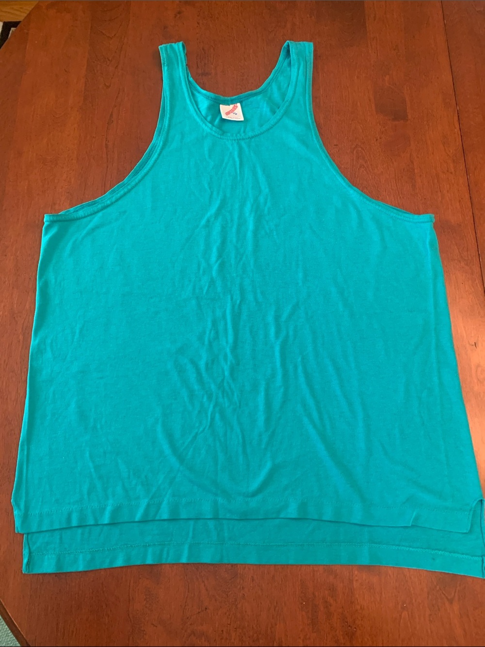 Men’s Size XL Greenish/Teal Racerback Lightweight Tank Tee